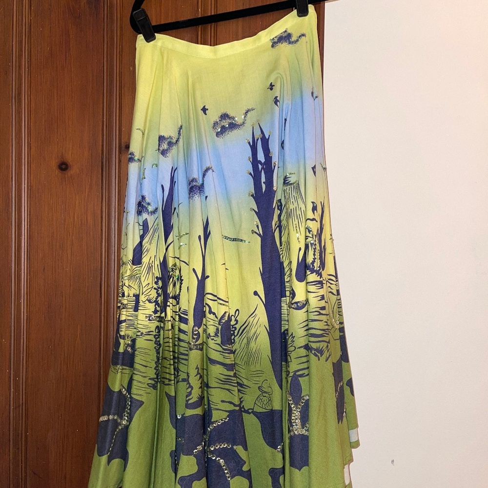 Green Long skirt